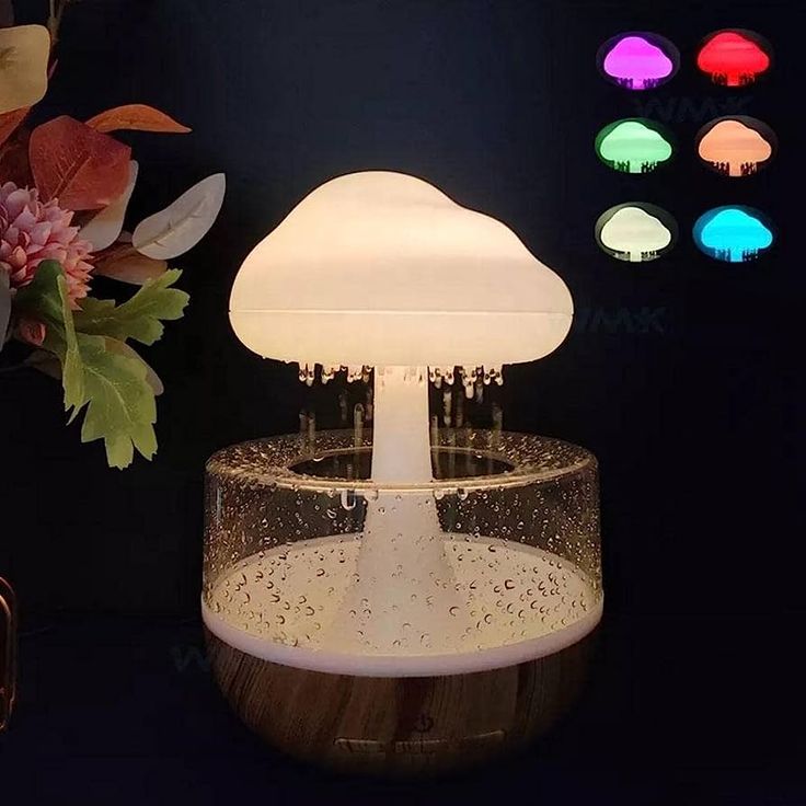 Raindrop Cloud Humidifier Lamp