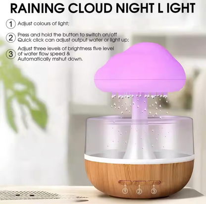Raindrop Cloud Humidifier Lamp