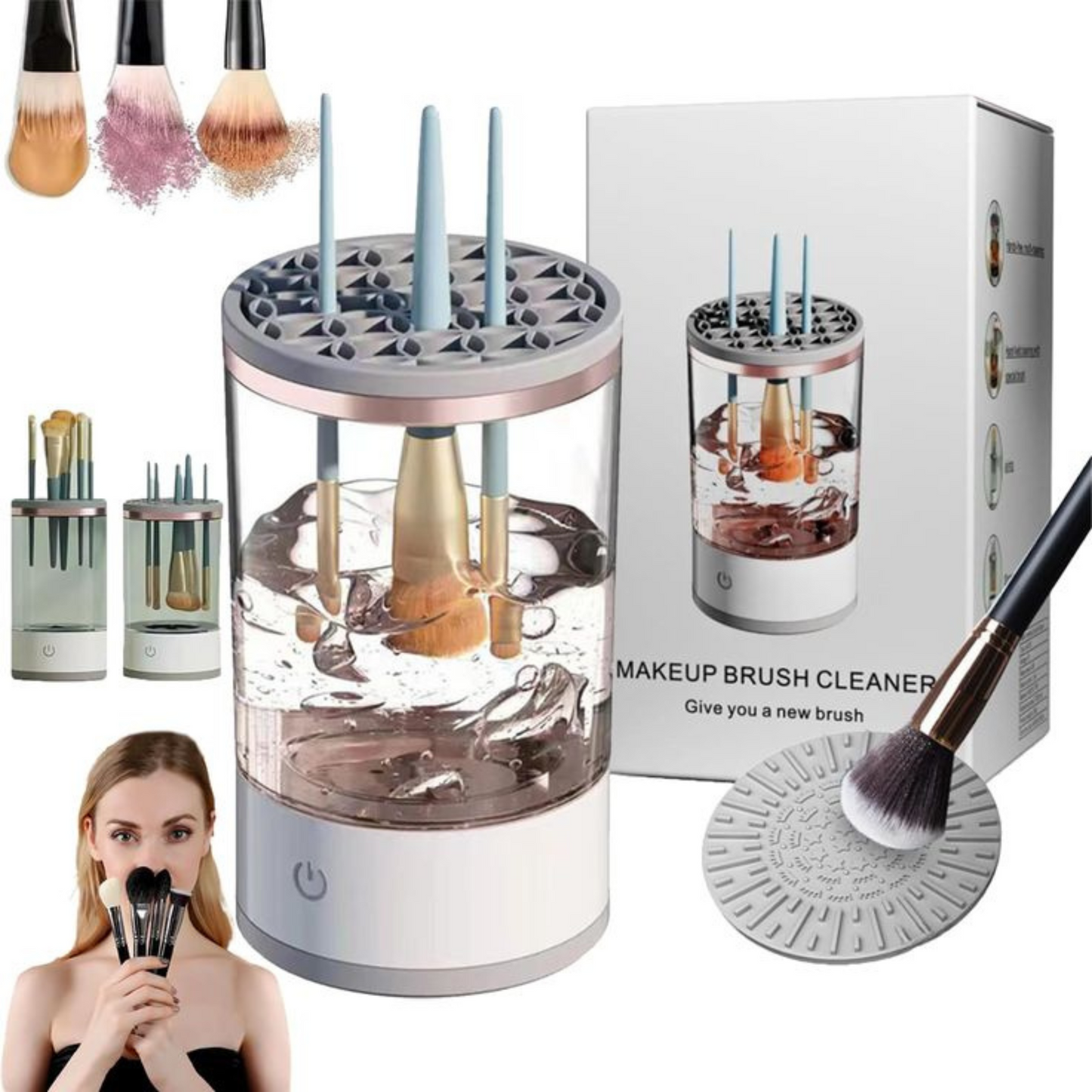 3-IN-1 Electric Makeup Brush Cleaner